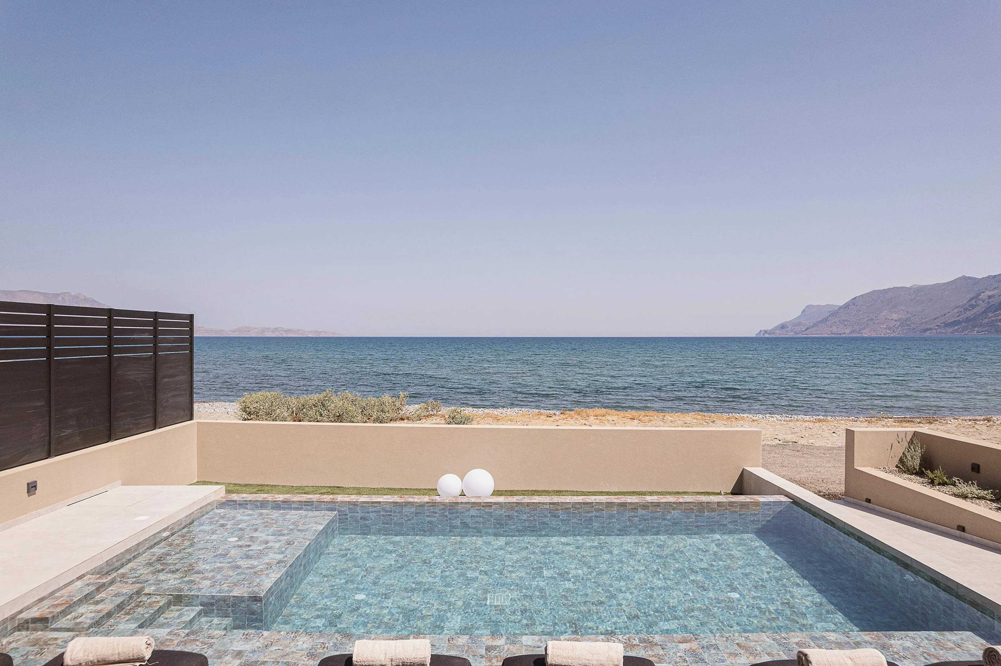 Enjoying the sea view from the pool!