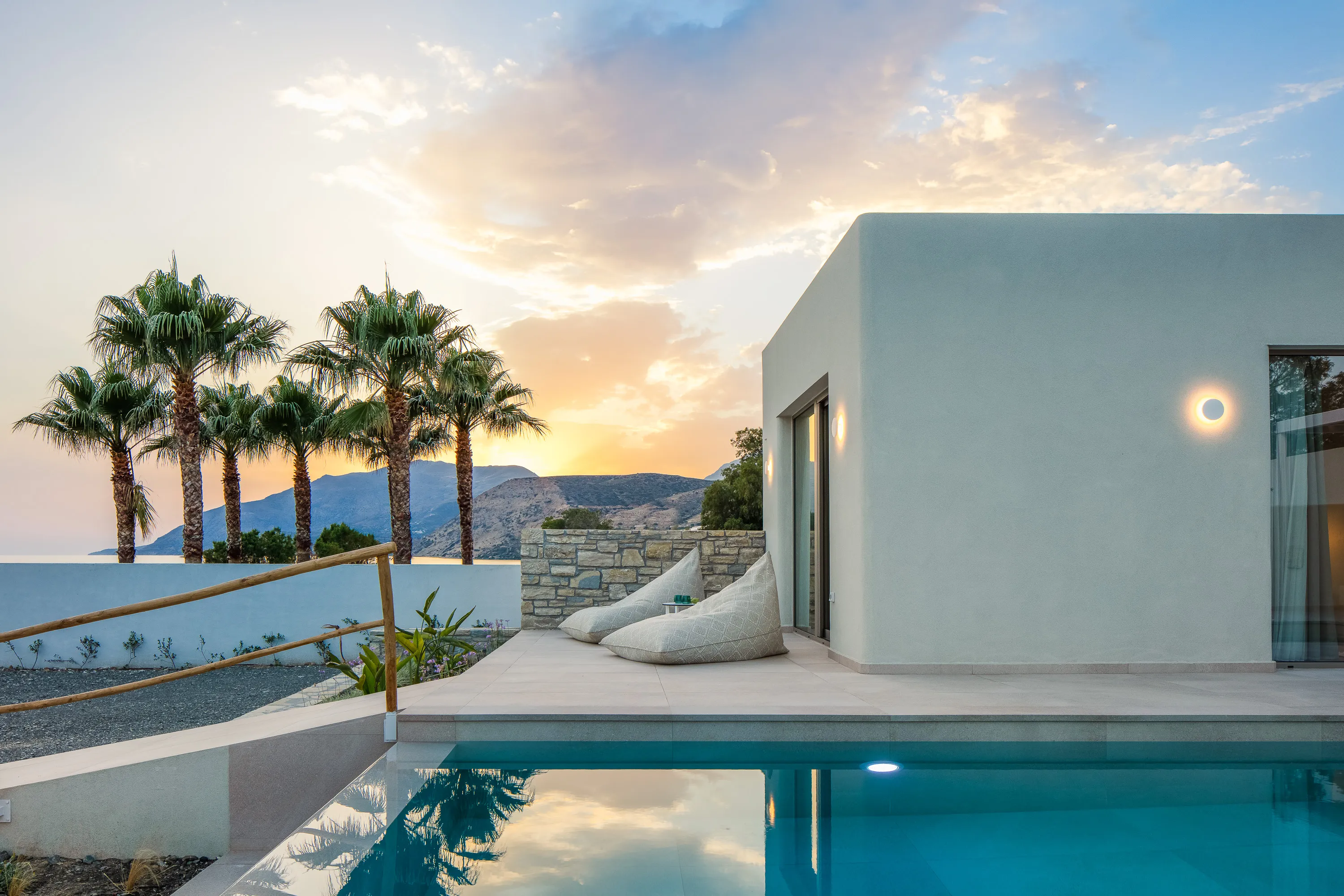 Sunset time at the villa is simple magical!