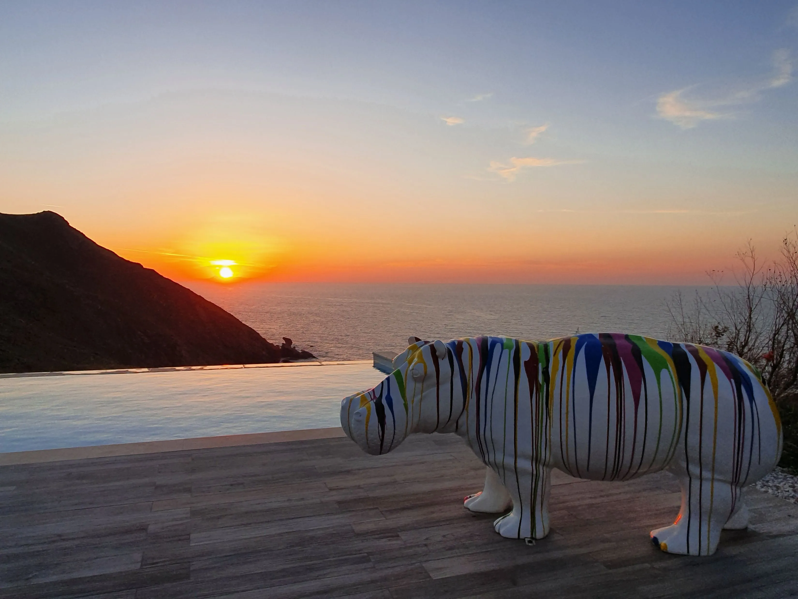 Sunset time by the pool is just magical!