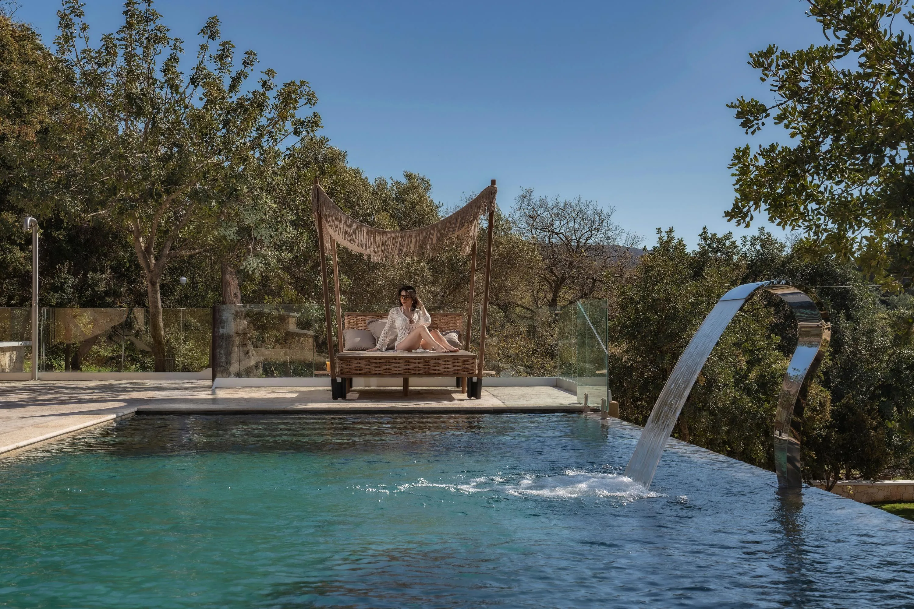 Dive in, then relax under the gazebo breeze