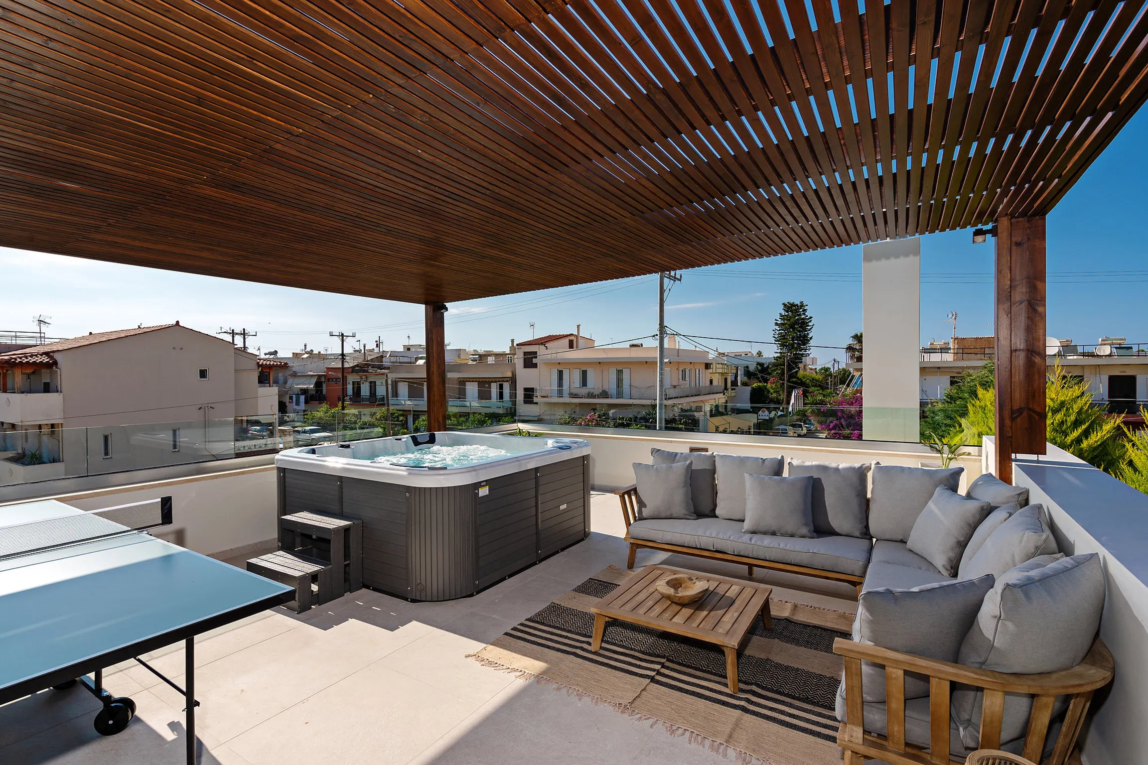 The shaded first floor veranda is ideal for relaxation.
