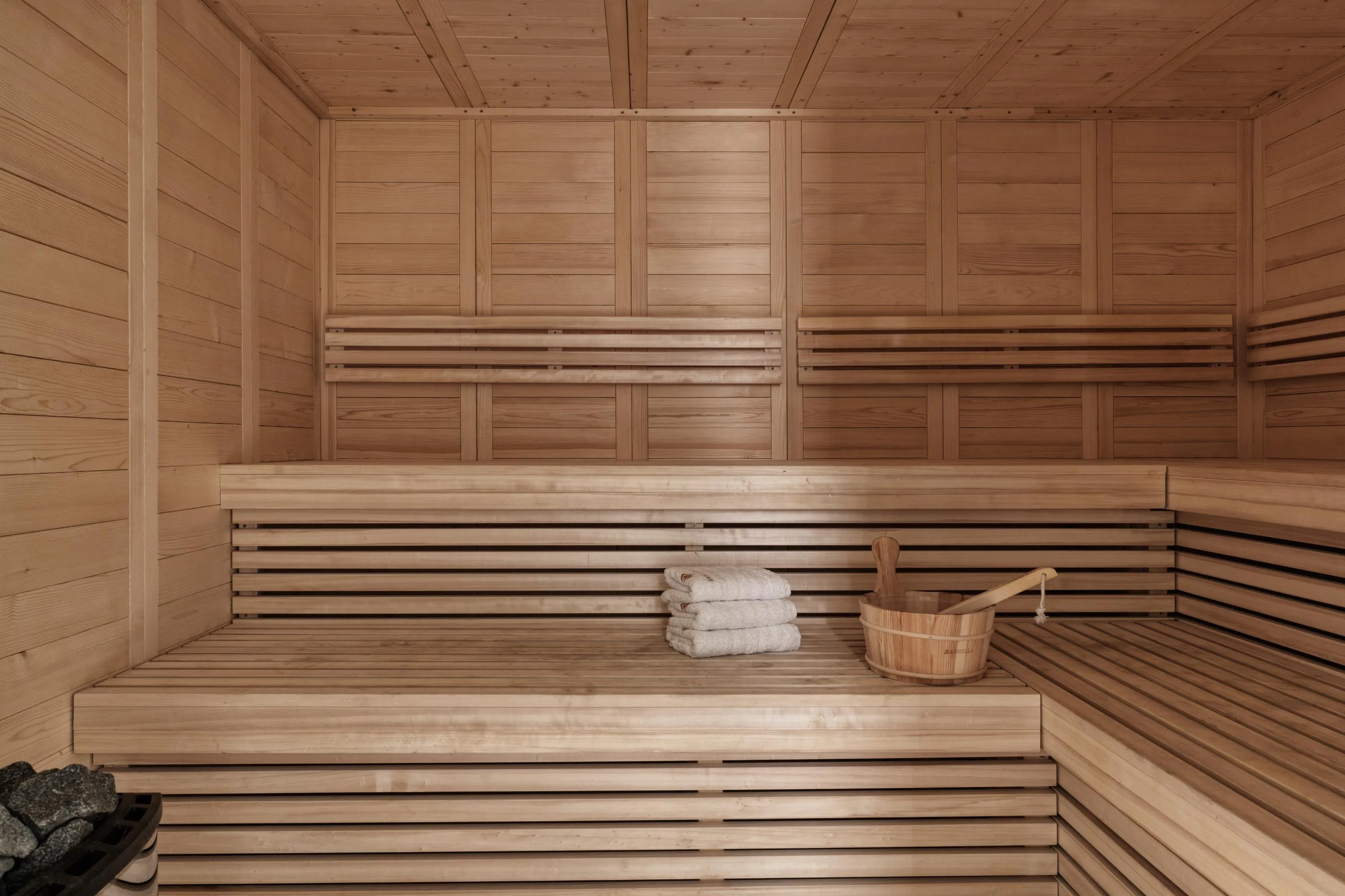 Enjoy and relax in the steamy sauna.