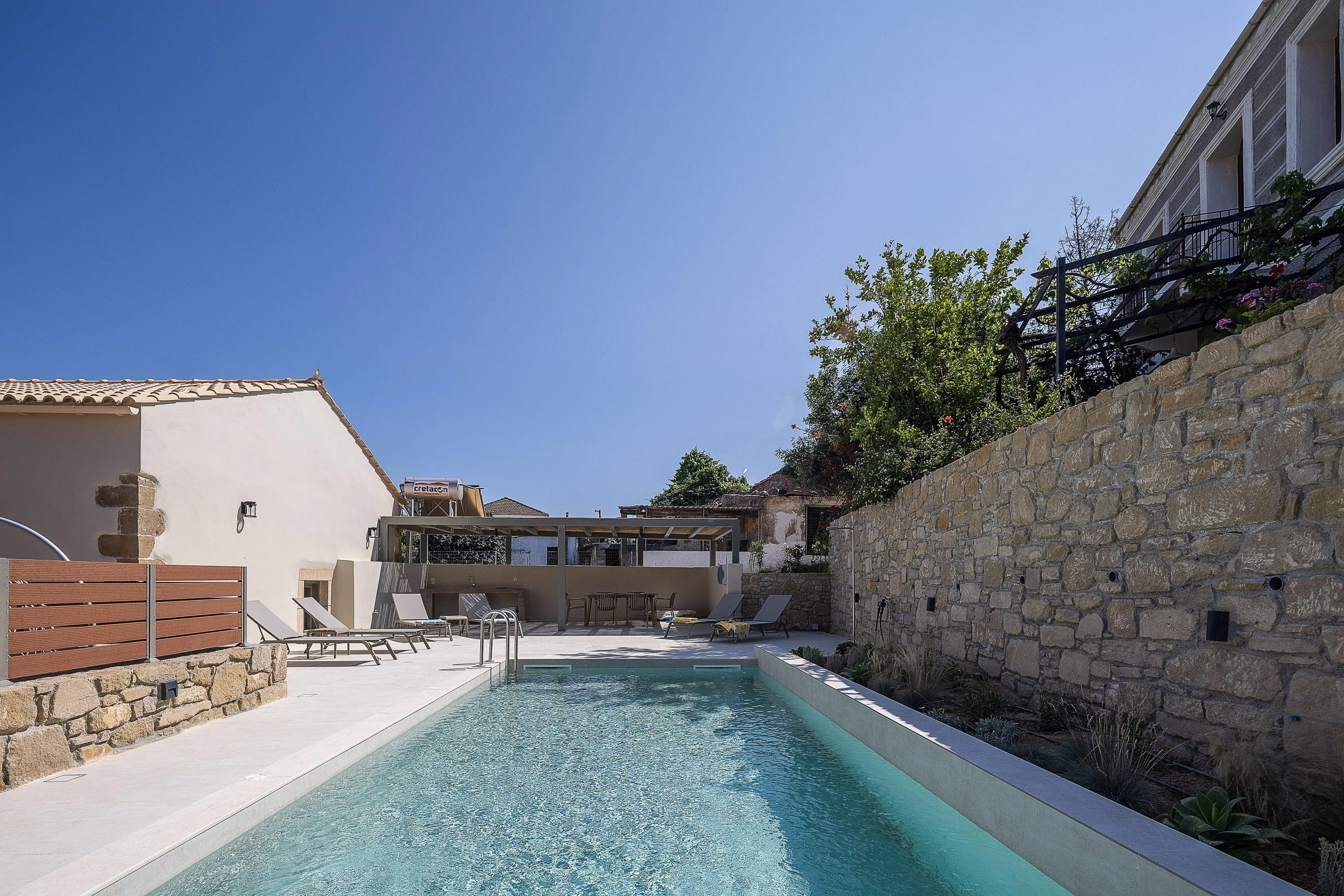 Main Building - The villa is composed of two independent buildings within walking distance of each other, providing comfort and privacy for up to eight guests, or up to nine if needed.