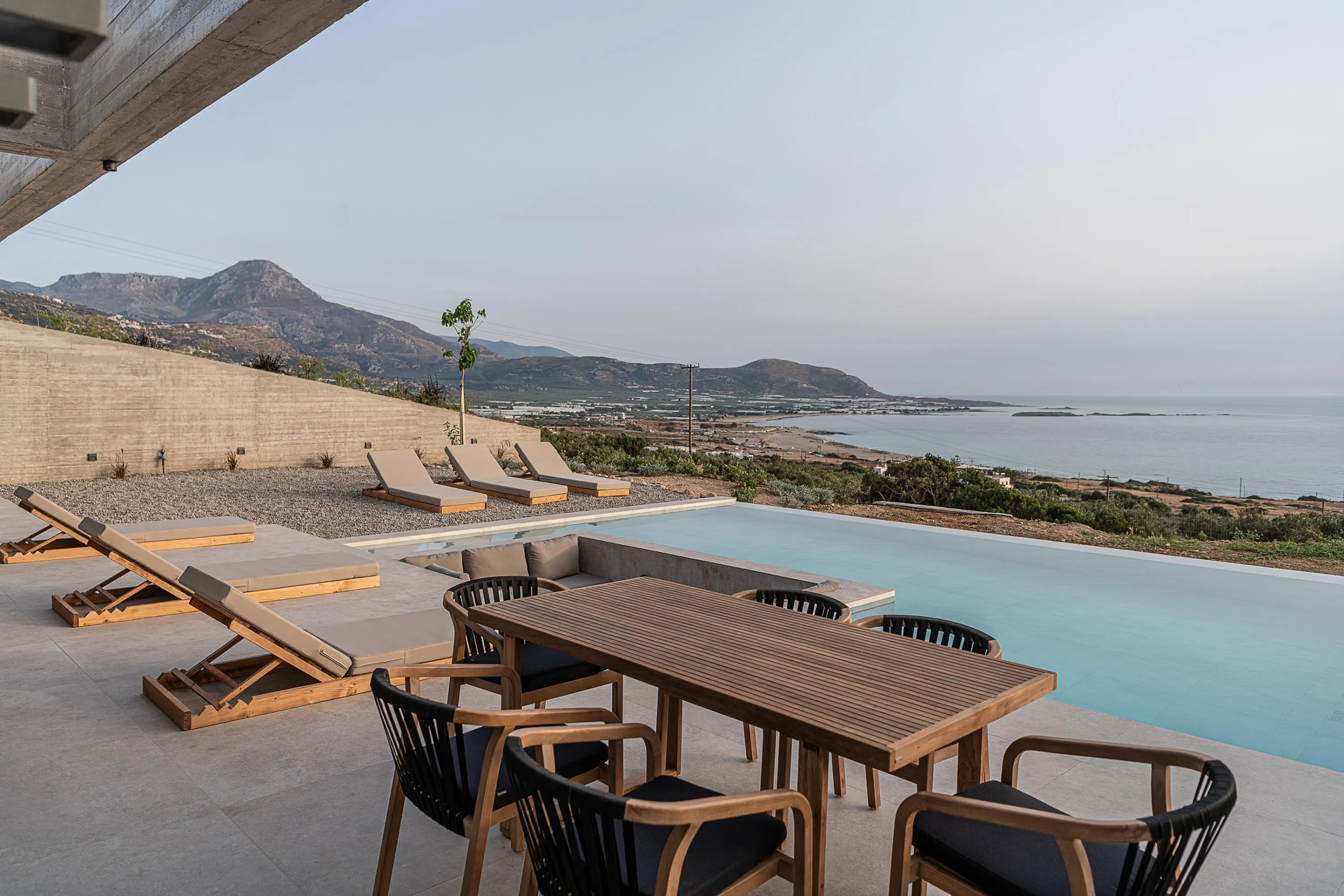 The outdoor area of the Villa boasts breathtaking panoramic views