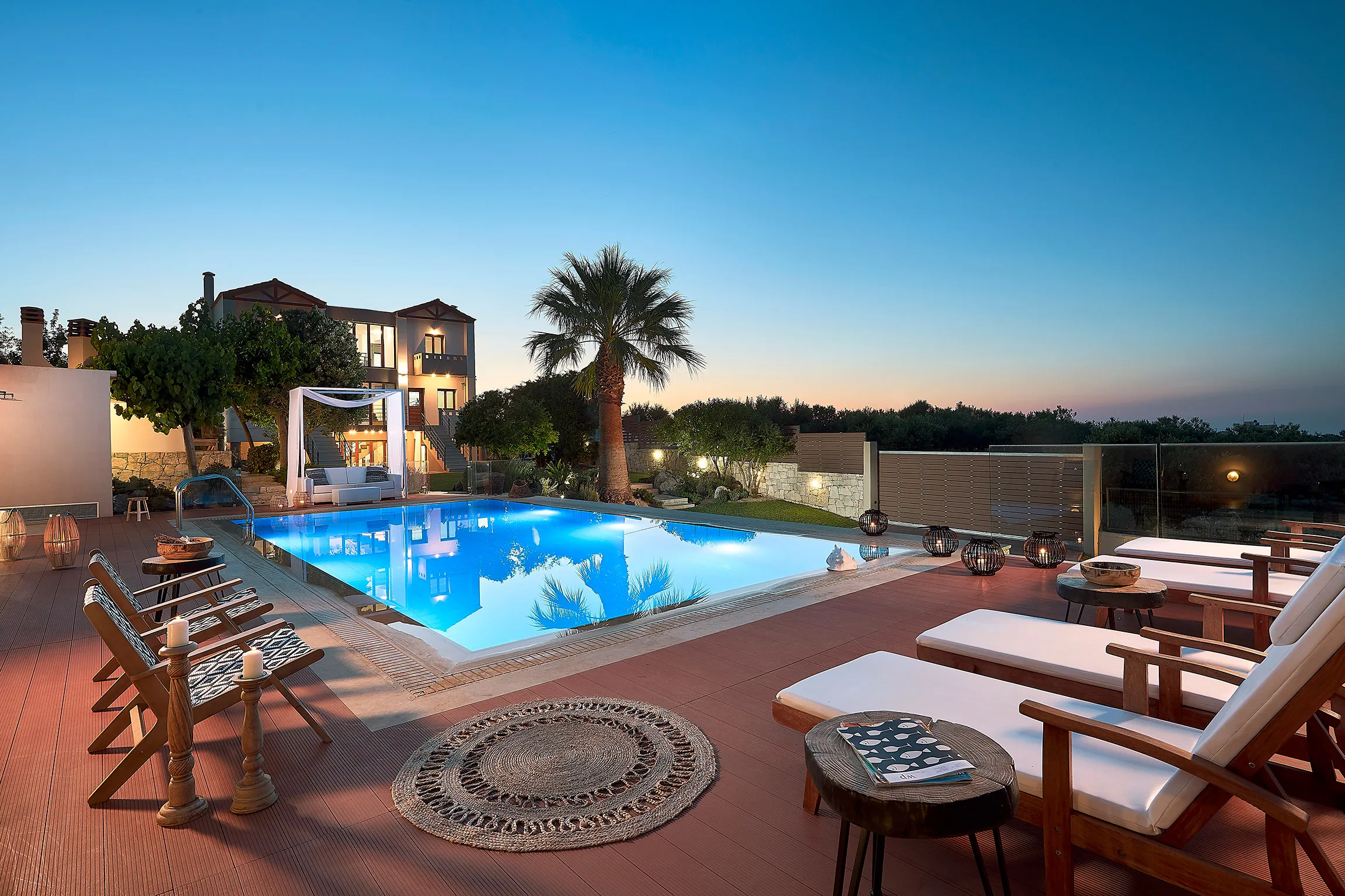 The pool terrace is just amazing at sunset!