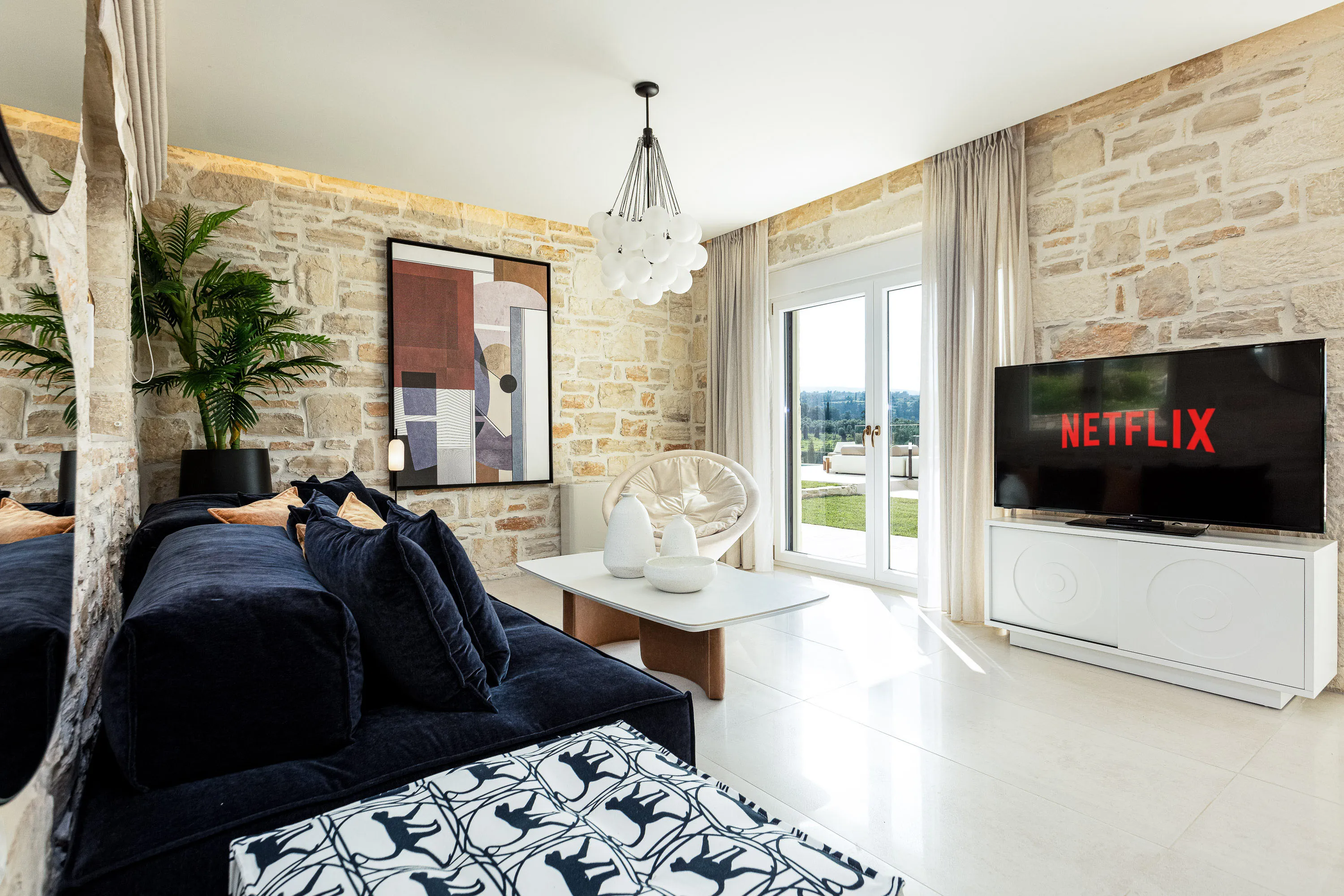 The Villa is furnished in minimal and luxurious style