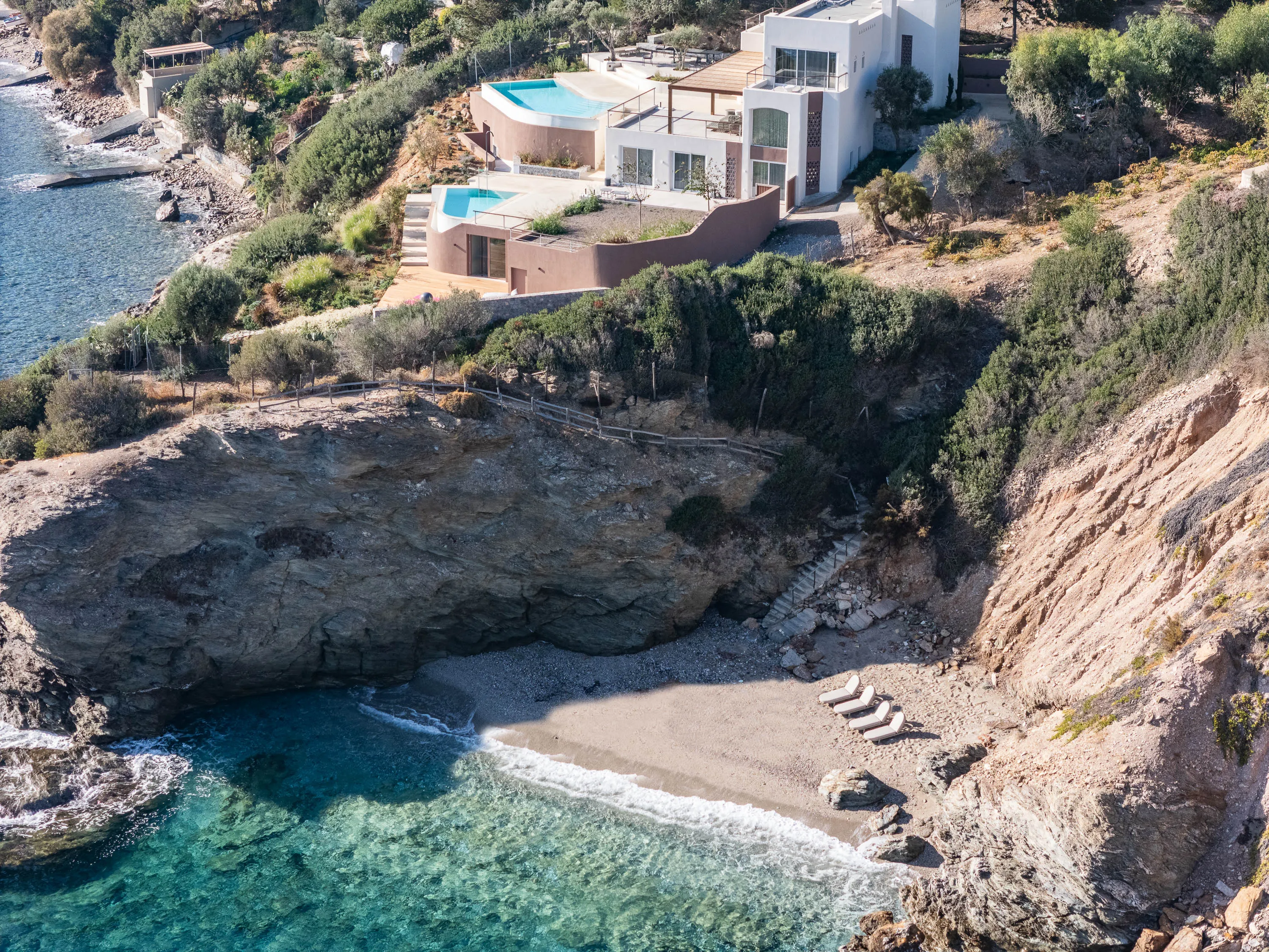 Boasting two swimming pools, expansive outdoor living spaces, and panoramic sea views from every room, this villa is thoughtfully designed for relaxation and unforgettable moments with your loved ones.