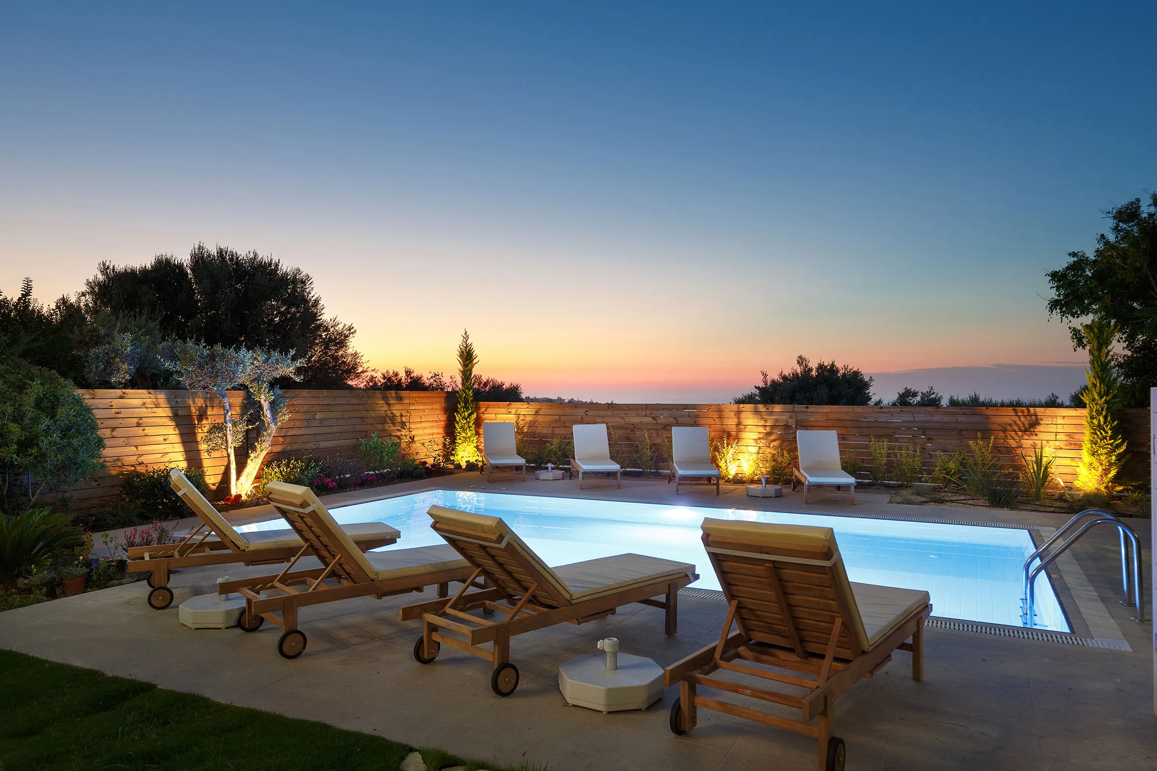 Enjoy magical sun sets in the pool area