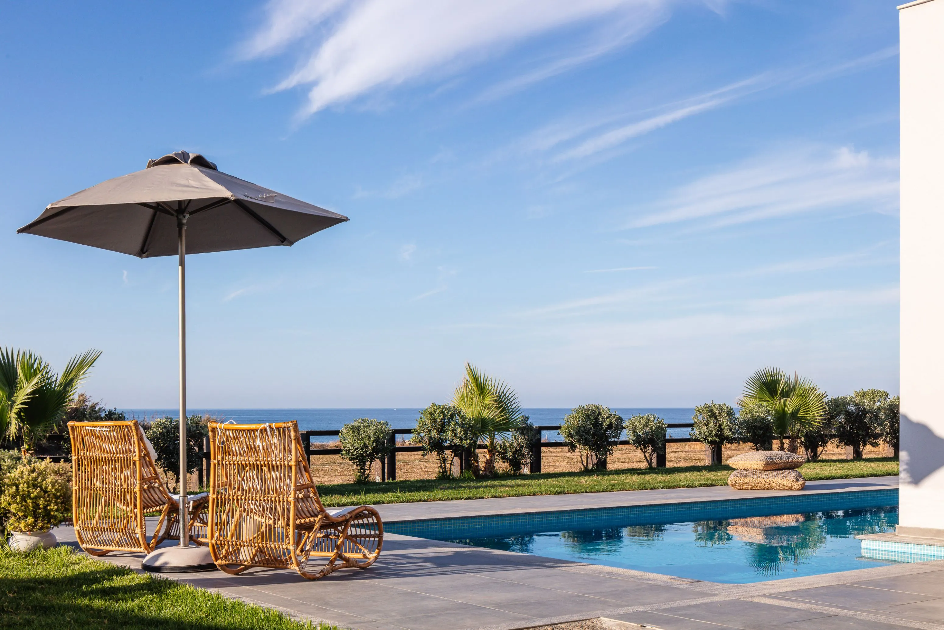 The Villa enjoys stunning sea views from the pool terrace!