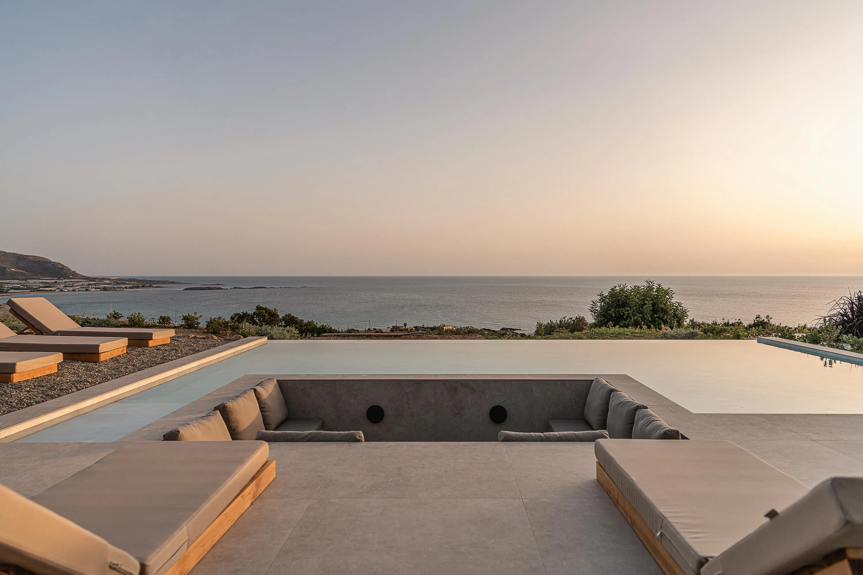 A private, 40sqm heated pool, 1.6 m deep with step access.