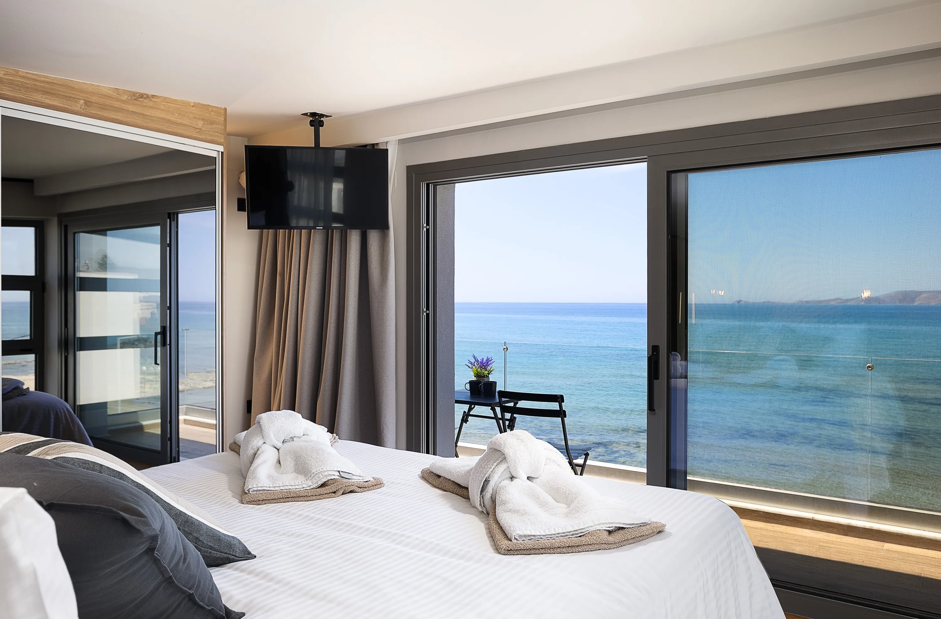 Attic bedroom with sweeping views