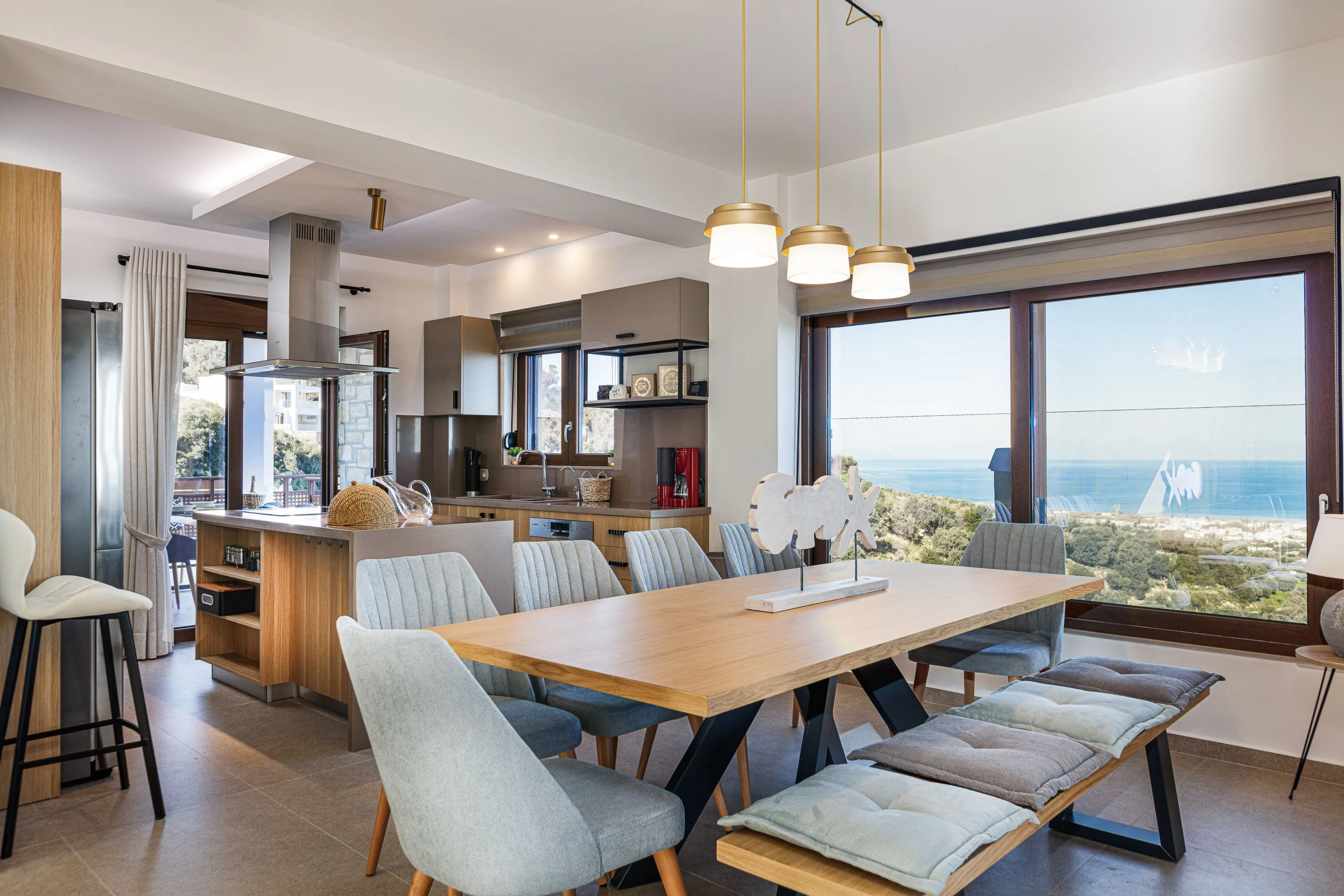 Interior dining table seats 10 guests