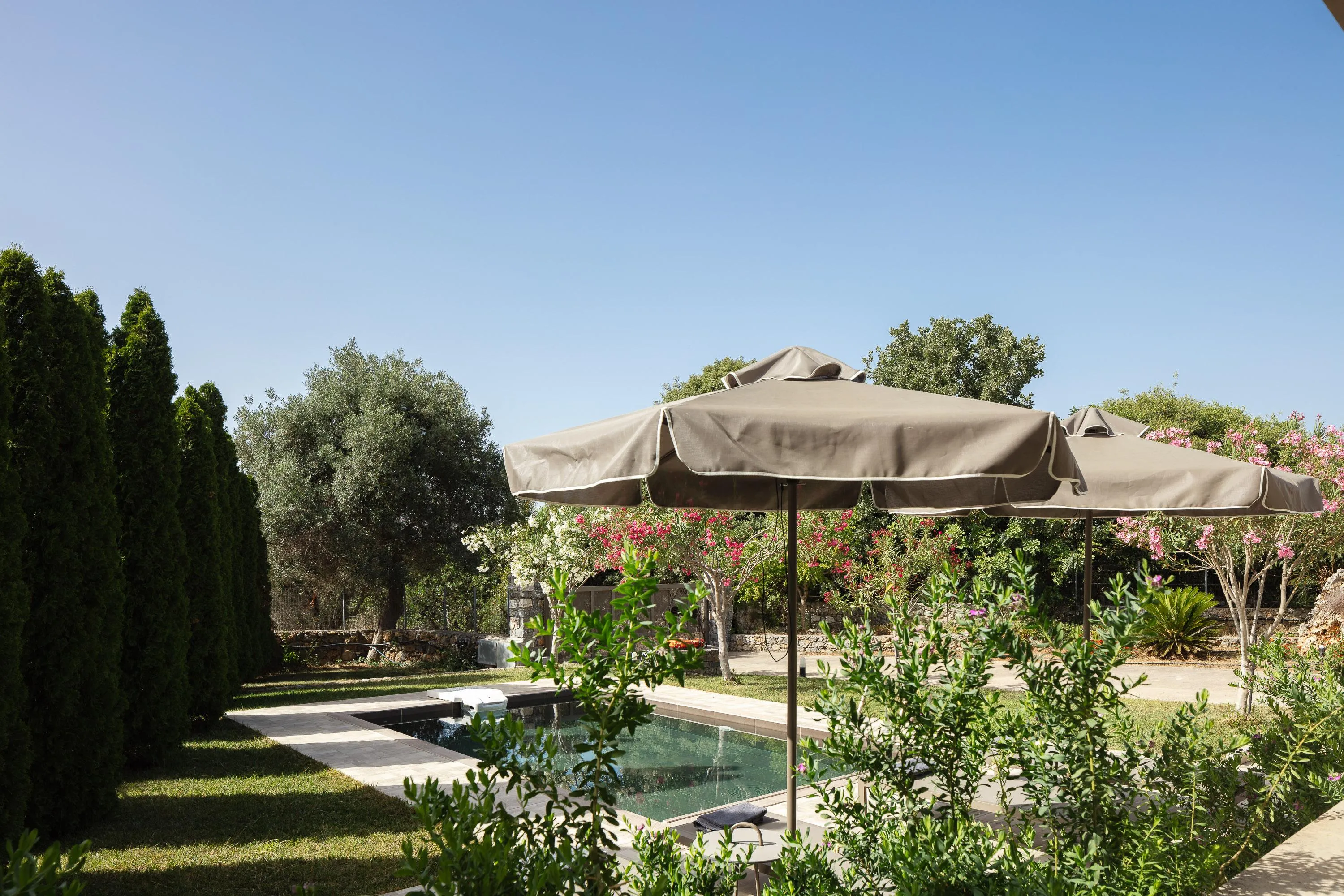 A private, 20 sq.m. swimming pool, 1.30 m deep with step access