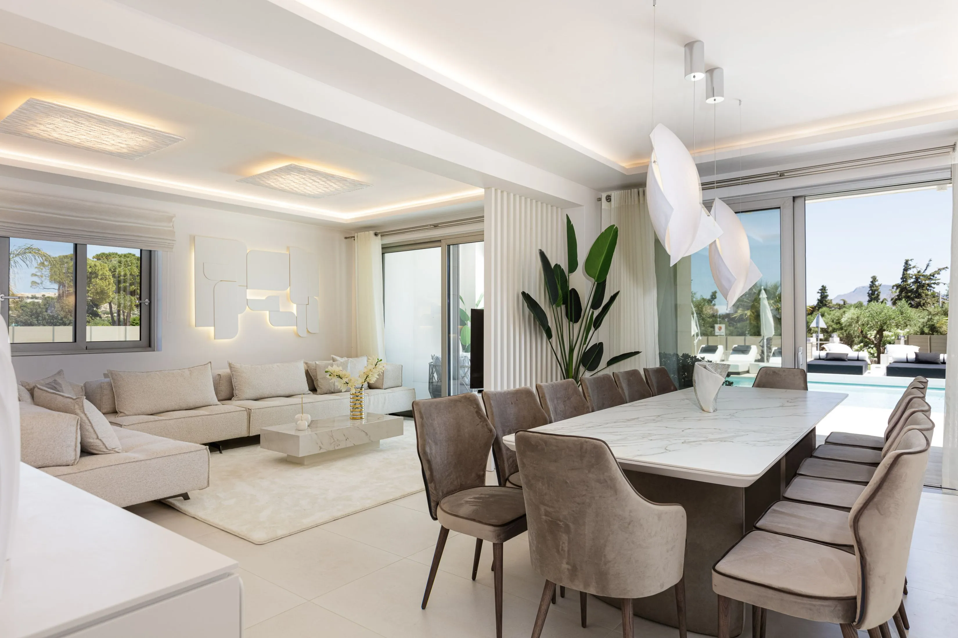 Common living areas are bright and modern with an eclectic mix of furnishings