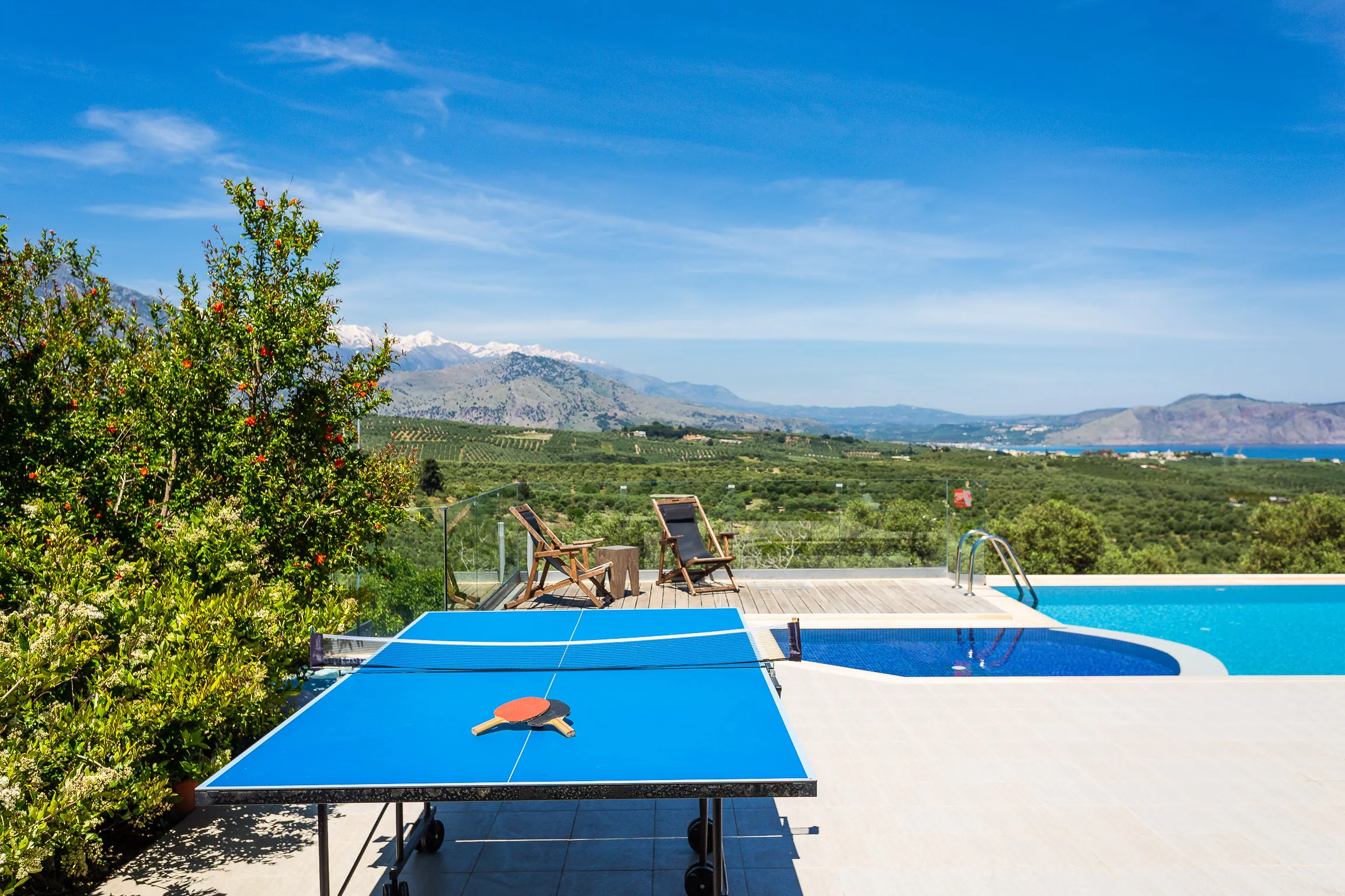 The ping pong table will entertain young and older guests!