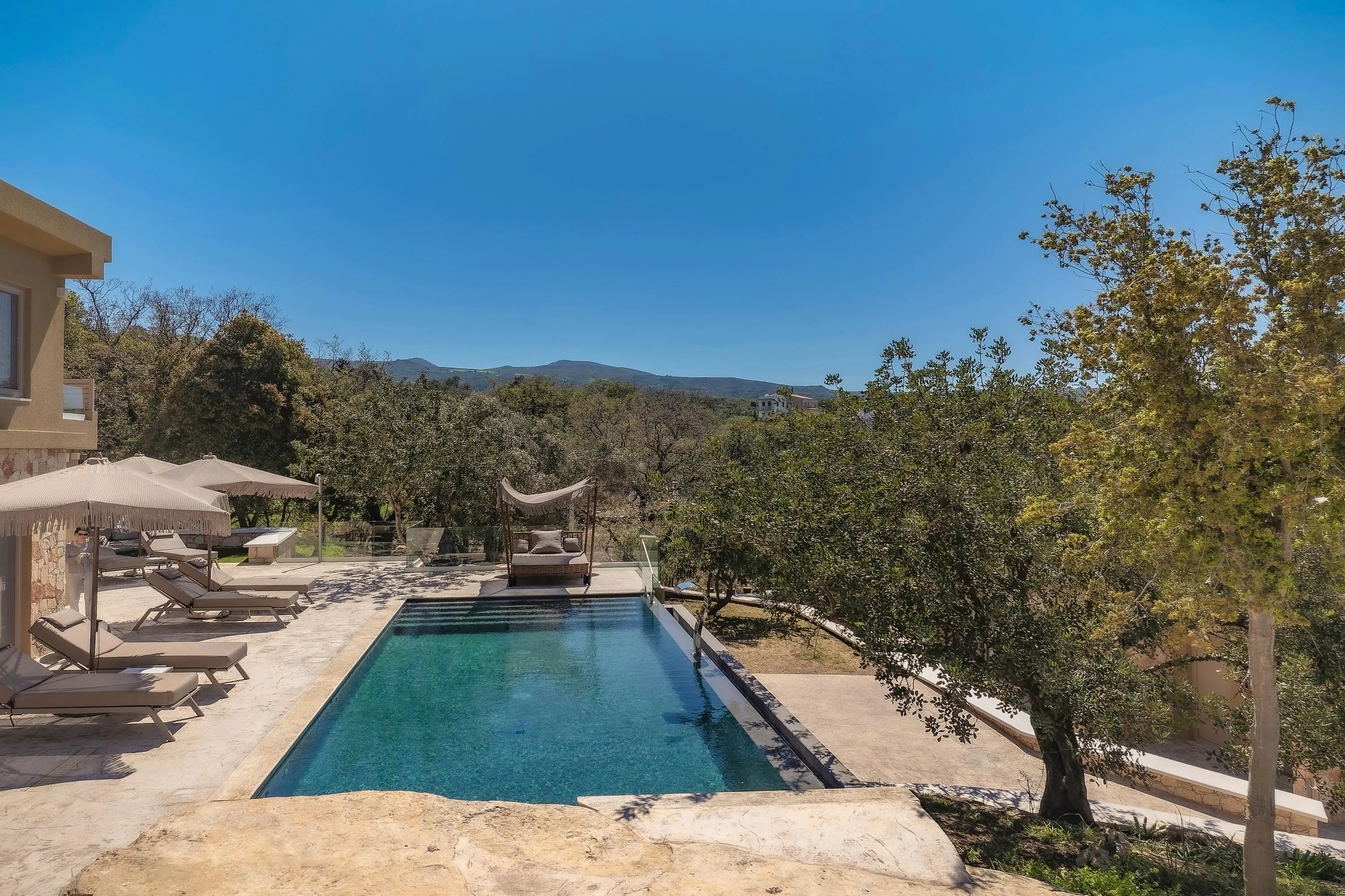 45 sqm Pool with a natural stone feature on one side