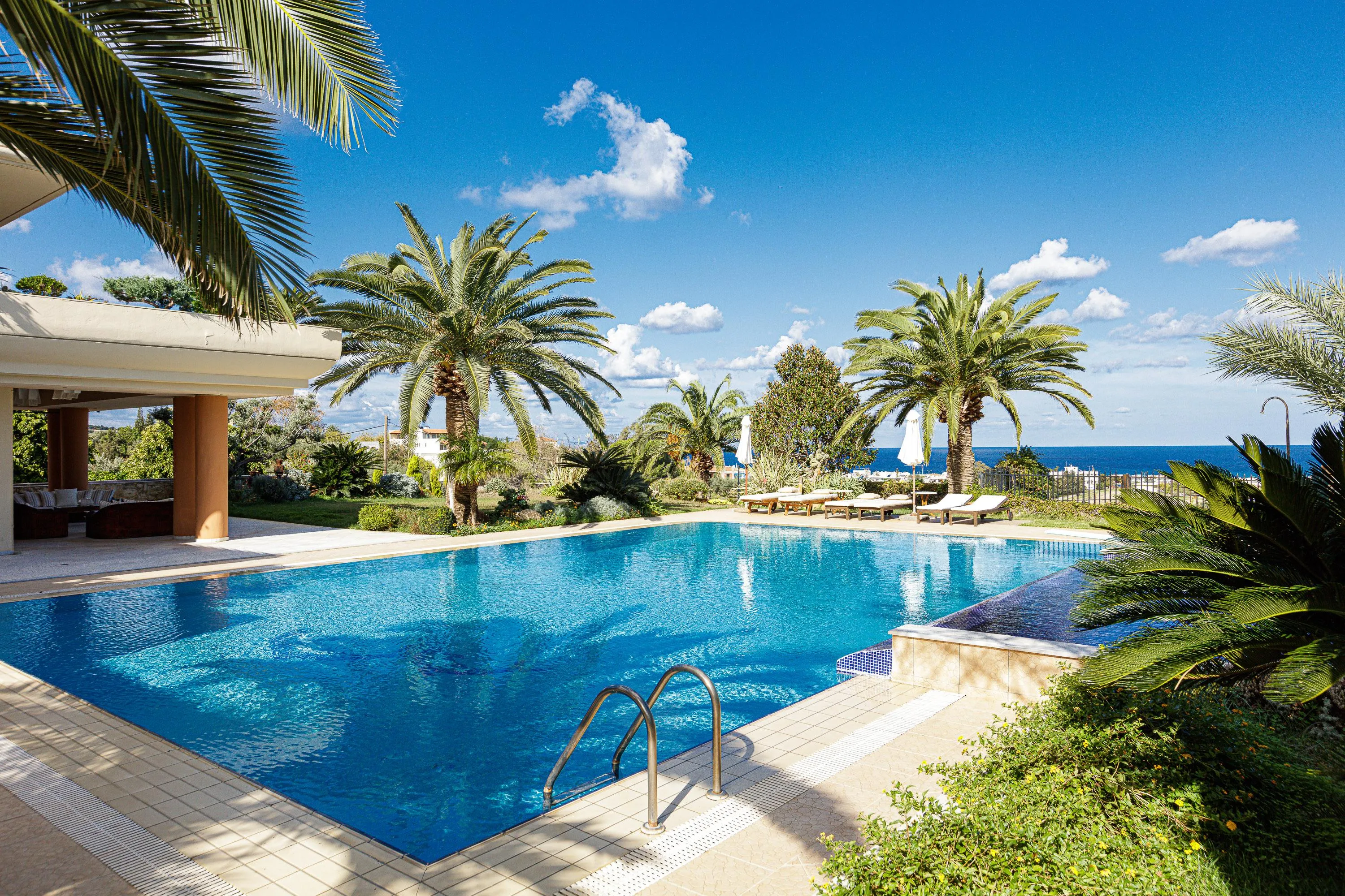 Dive into bliss in a 130m² private pool.