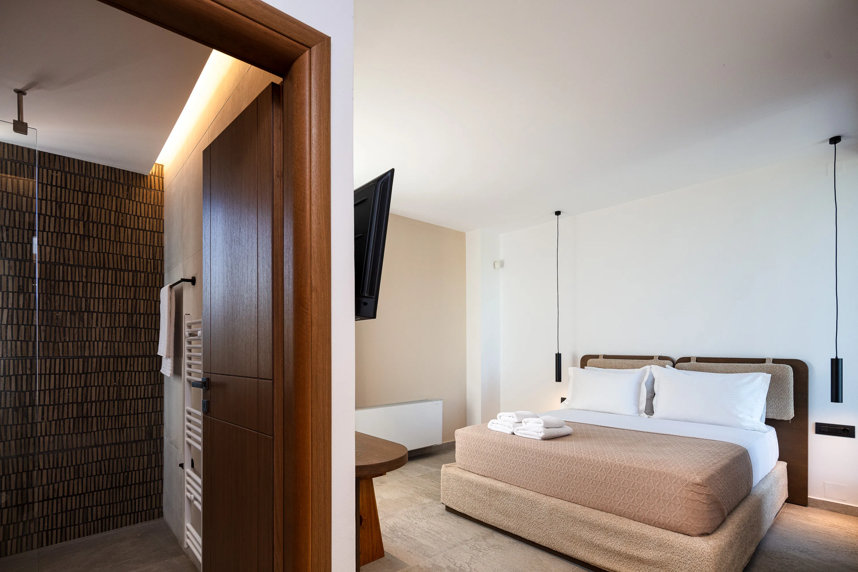 The master bedroom with an en-suite bathroom located on the first floor