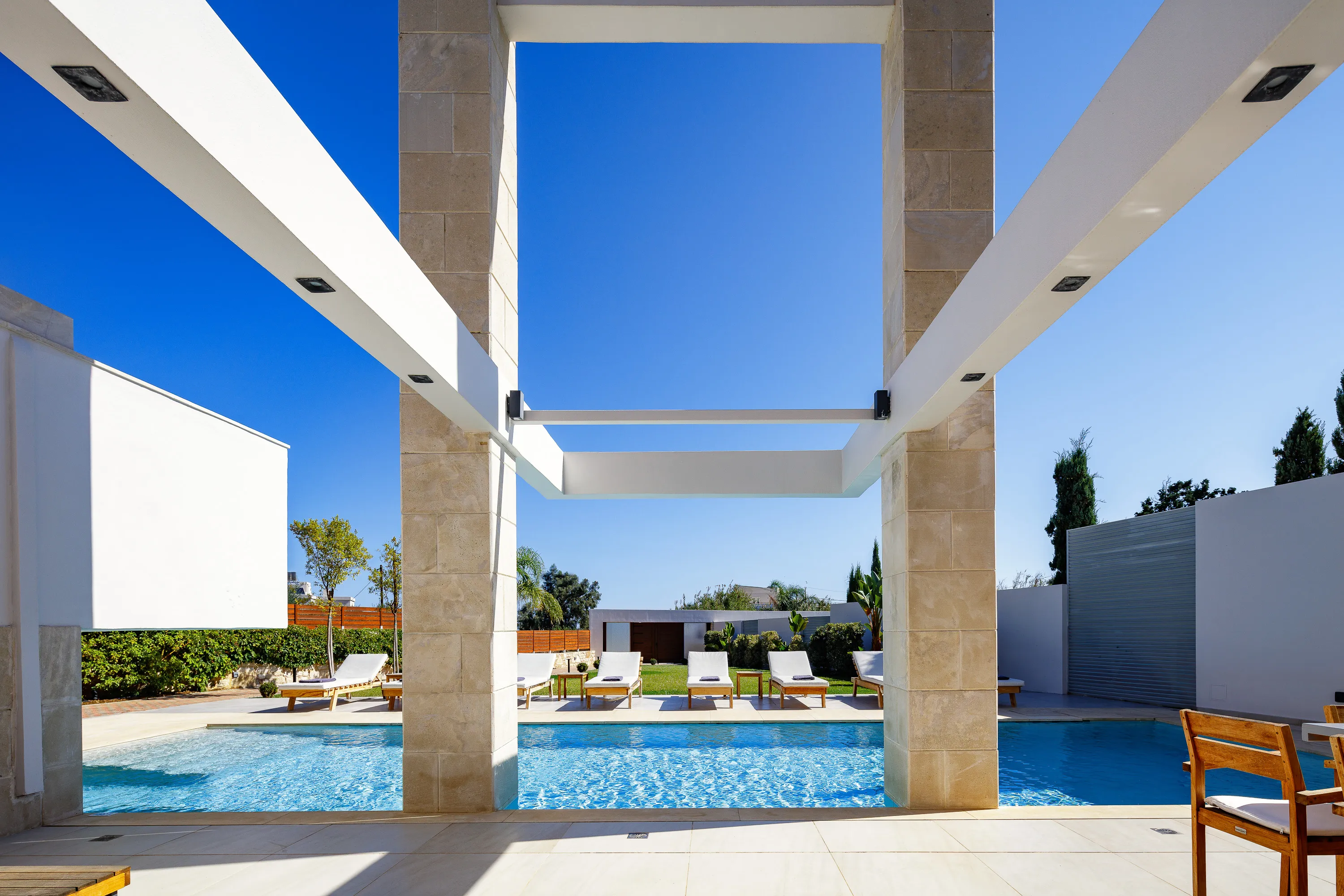 Pool view from the living room