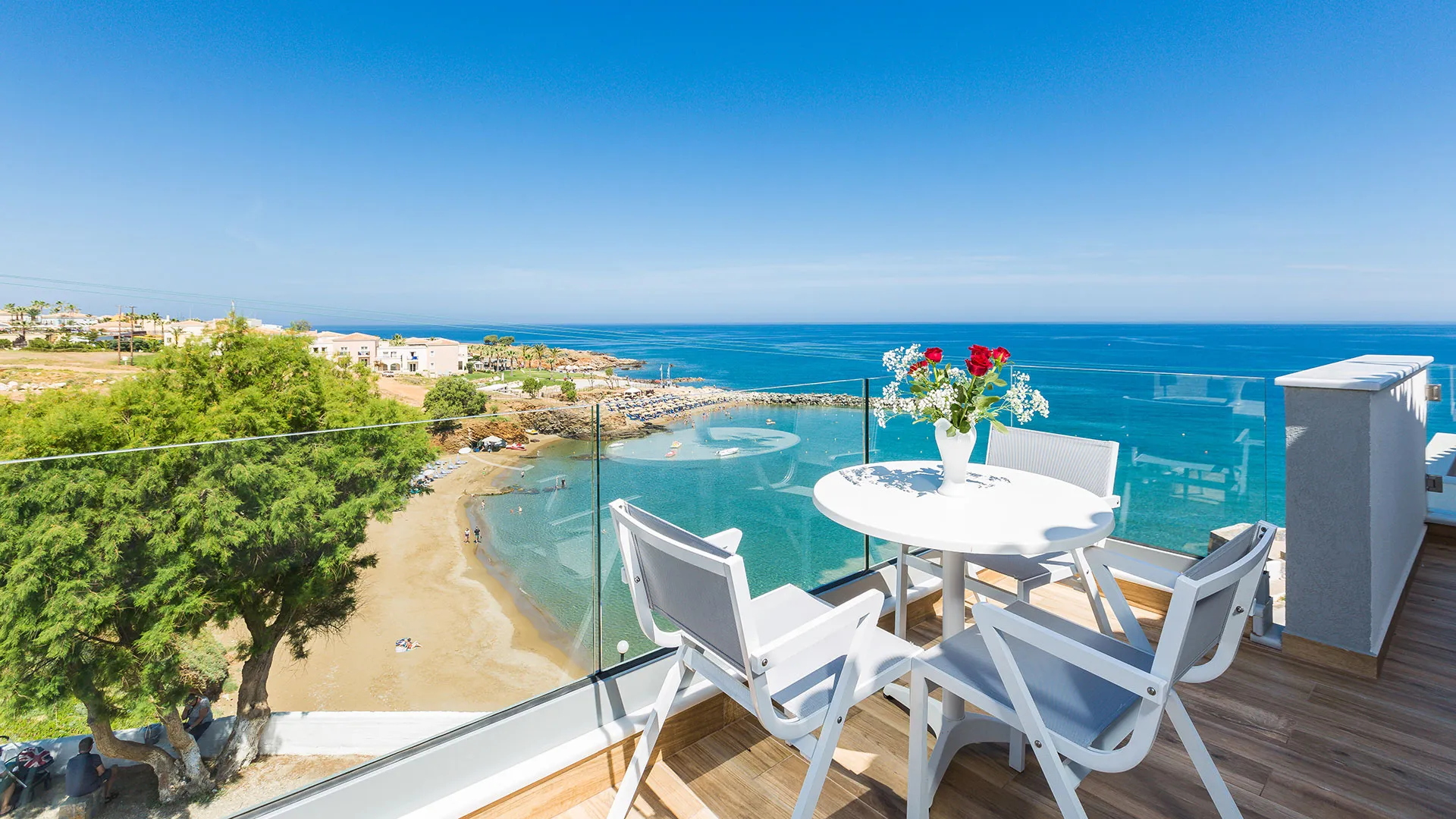 The villa is located only a stone-throw away from the sandy beach